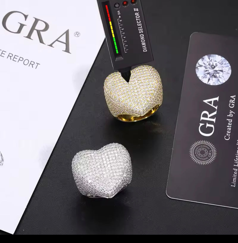 Moisanite Heart Ring