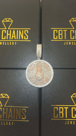 All hustle no luck pendant & chain