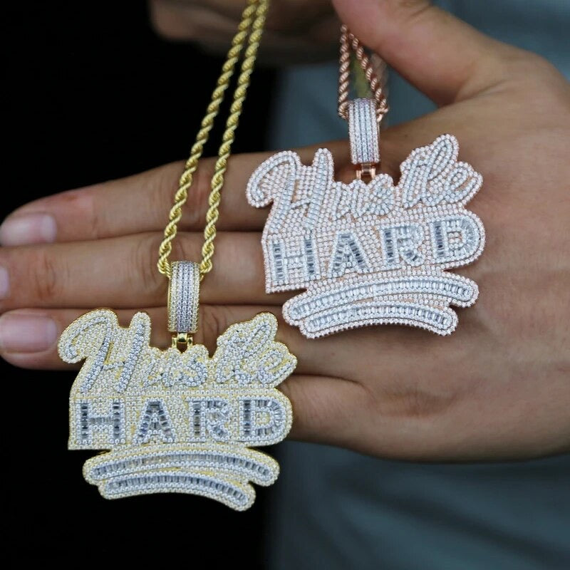 Hustle Hard Pendant & Chain