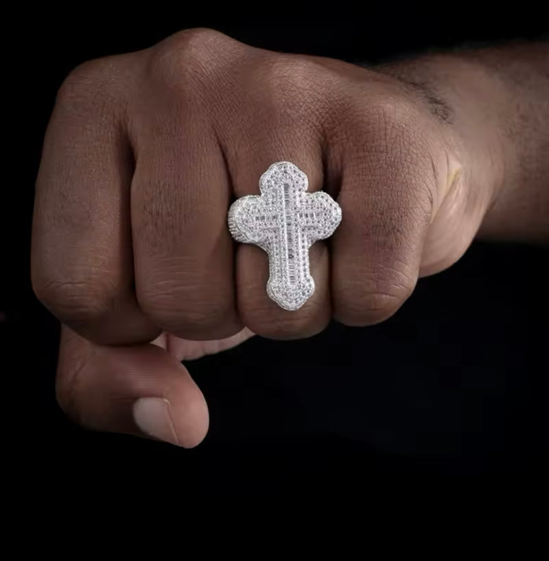 Moisanite Cross Ring