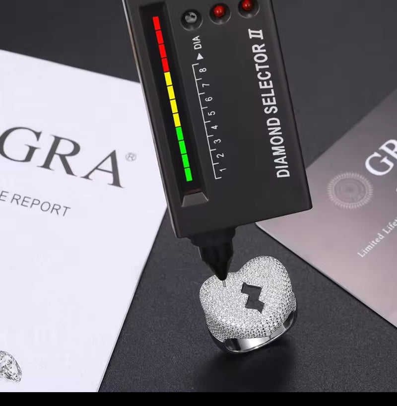 Moisanite Broken Heart Ring