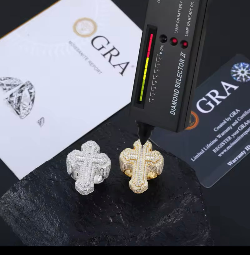 Moisanite Cross Ring