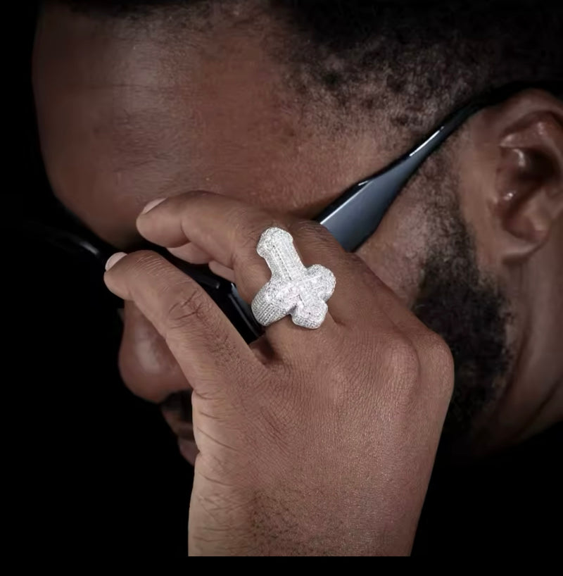 Moisanite Cross Ring