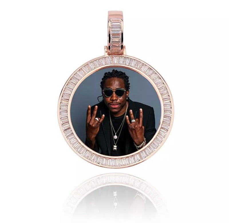 Baguette Cut Custom Picture Chain