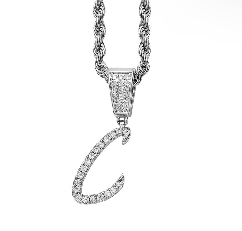 Inital Chains (Single Letters) - Silver