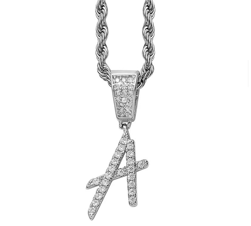 Inital Chains (Single Letters) - Silver